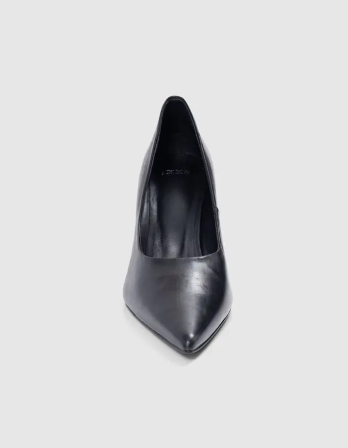 Escarpins noirs cuir glacé Femme