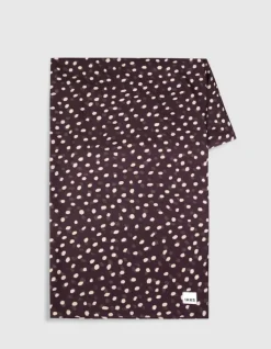 Foulard bordeaux motif pois Femme