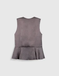 Gilet de costume sans manches gris Lyocell® Femme