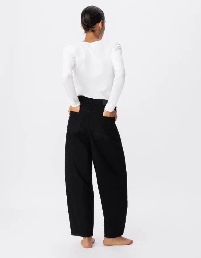 Jean barrel noir Emily Femme