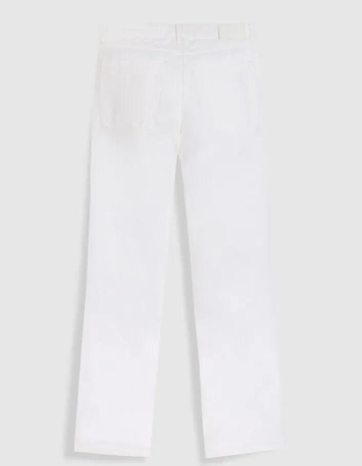 Jean bootcut blanc taille basse Femme