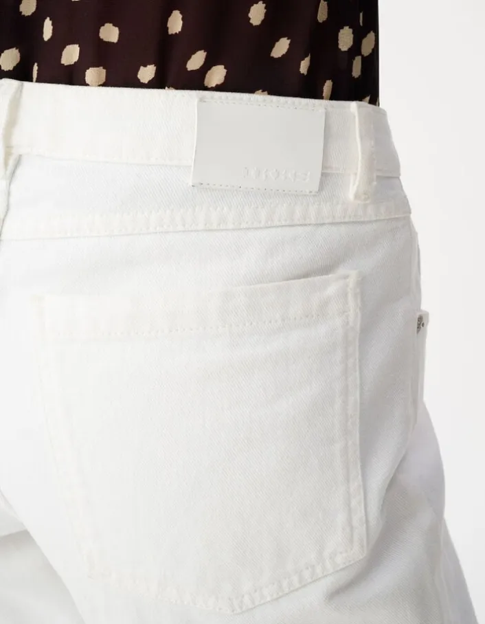 Jean bootcut blanc taille basse Femme