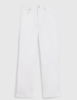 Jean bootcut blanc taille basse Femme