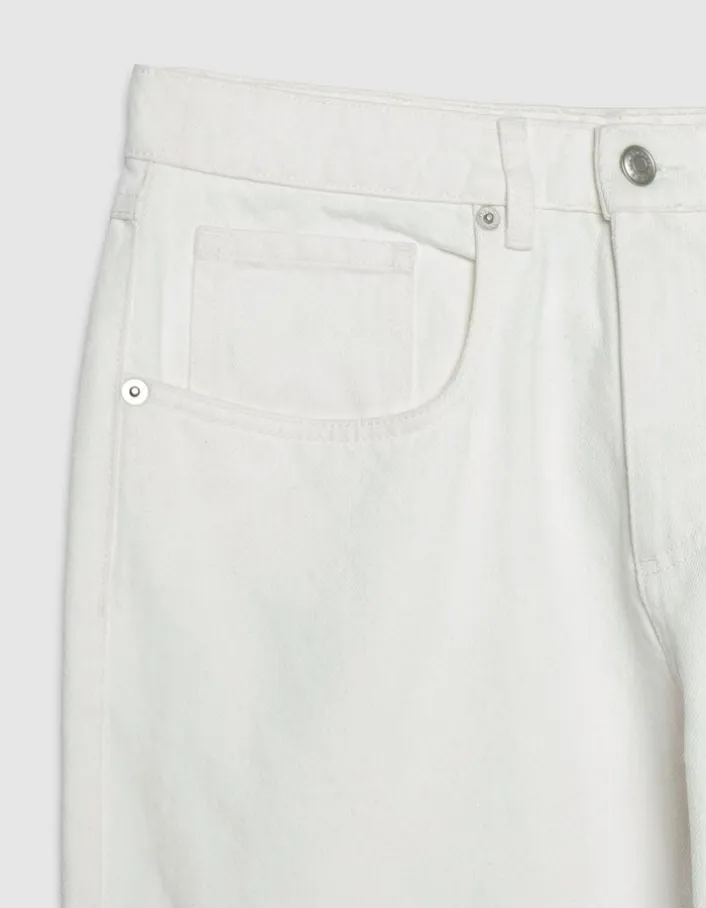 Jean droit blanc 7/8e Anders Femme