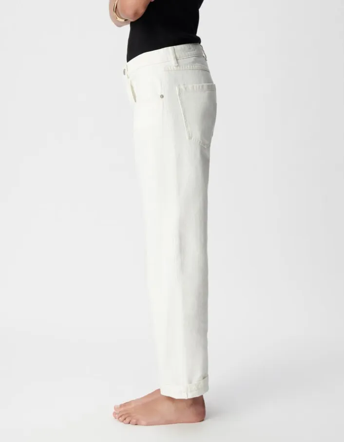 Jean droit blanc 7/8e Anders Femme