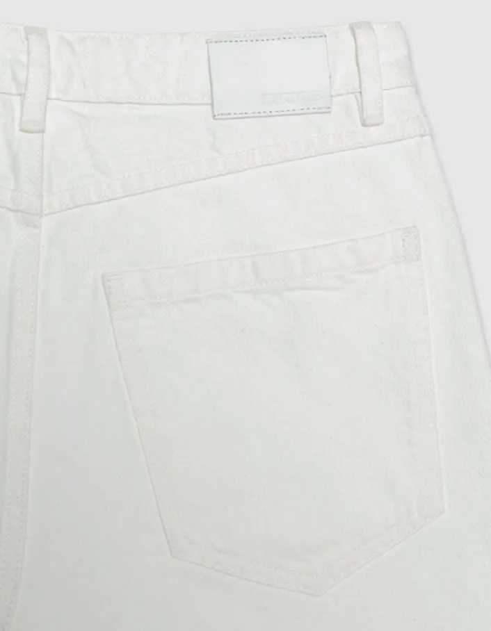 Jean droit blanc 7/8e Anders Femme