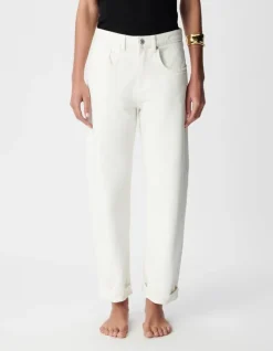 Jean droit blanc 7/8e Anders Femme