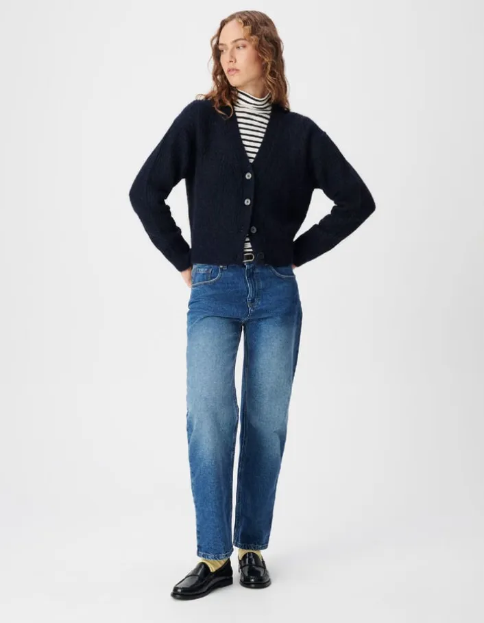 Jean droit bleu 7/8e Anders Femme
