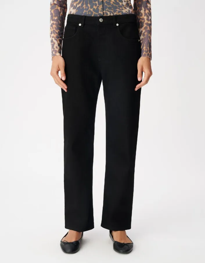 Jean droit noir 7/8e Anders Femme