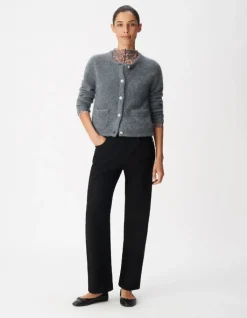 Jean droit noir 7/8e Anders Femme