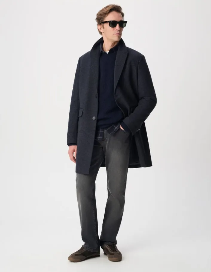 Jean droit noir Serge Homme