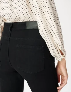 Jean flare noir taille haute Jodie Femme
