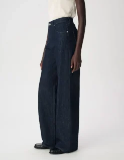 Jean large bleu brut Edie Femme