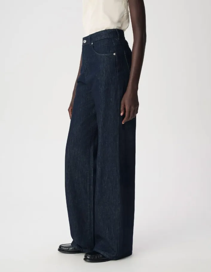 Jean large bleu brut Edie Femme