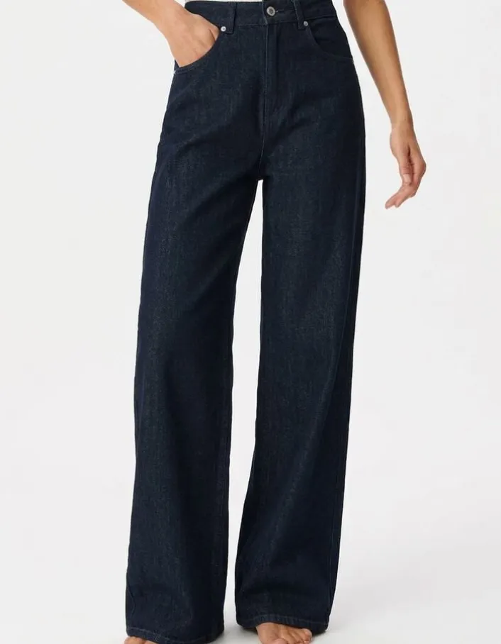 Jean large bleu brut Edie Femme