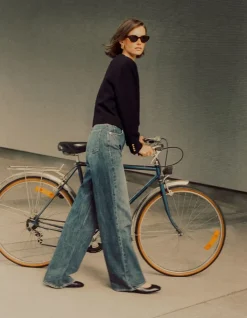 Jean large bleu indigo Edie Femme