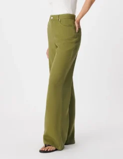 Jean large vert Lyocell® taille haute Edie Femme