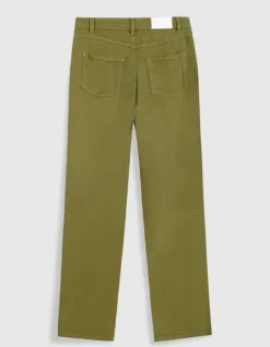 Jean large vert Lyocell® taille haute Edie Femme