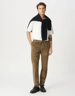 Jogpant beige foncé velours côtelé Homme