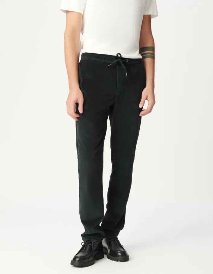 Jogpant gris velours côtelé Homme