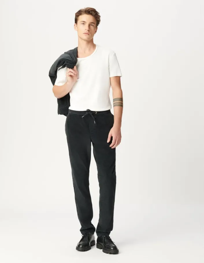 Jogpant gris velours côtelé Homme