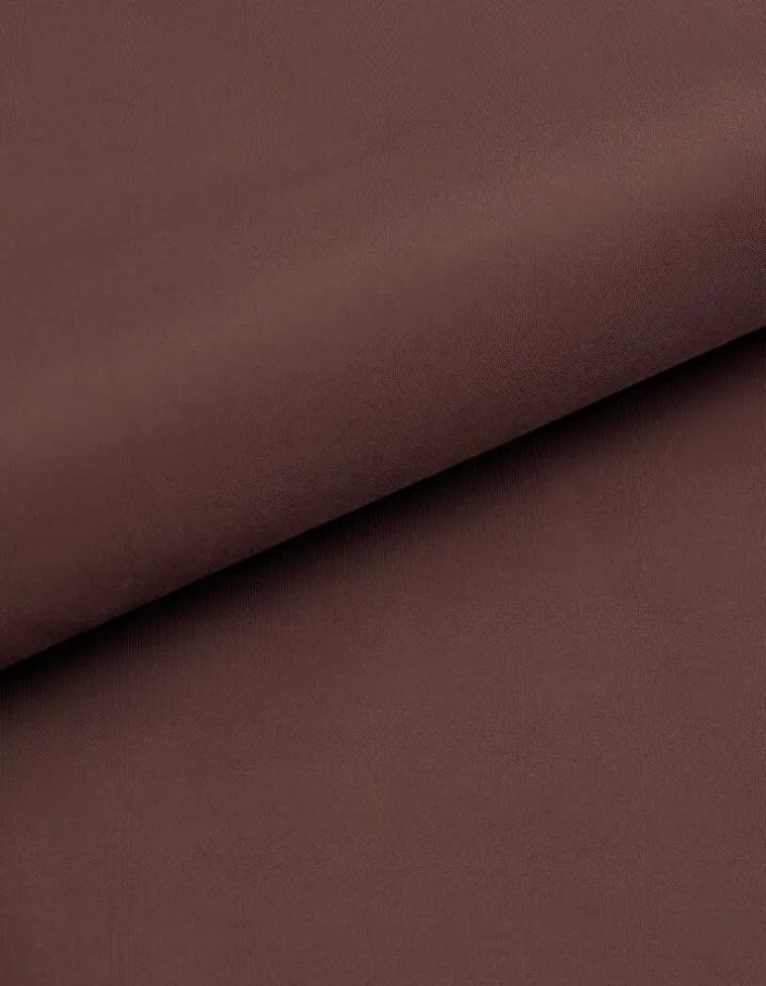 Jupe longue marron en taffetas pour femme