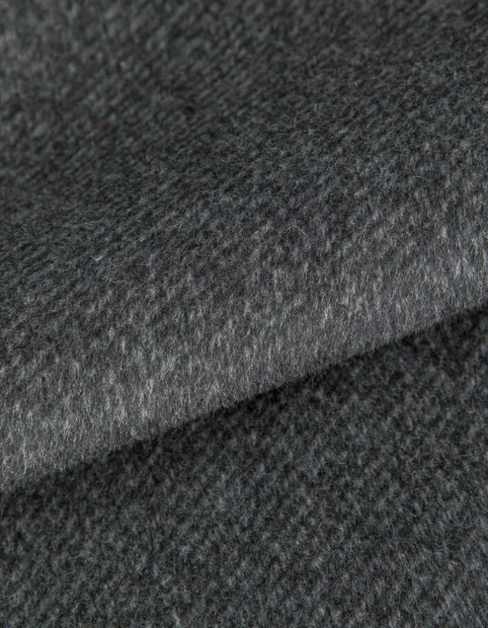 Manteau gris lainage faux-uni Homme