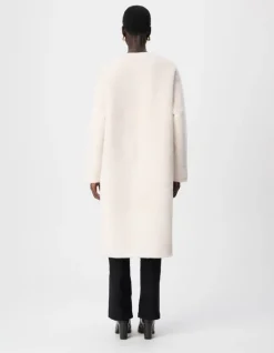 Manteau long blanc esprit cocooning Femme