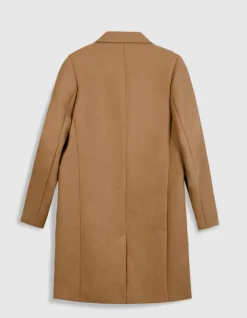 Manteau mi-long camel lainage Femme