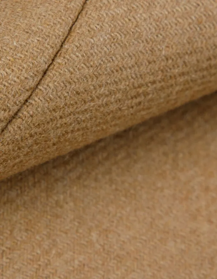 Manteau mi-long camel lainage Femme