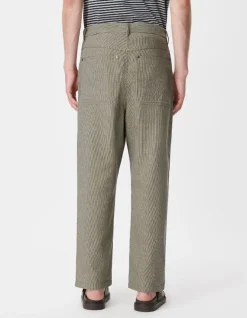 Pantalon battle gris motif rayures Homme