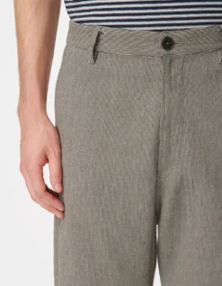 Pantalon battle gris motif rayures Homme