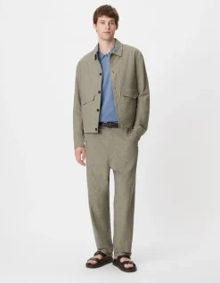 Pantalon battle gris motif rayures Homme