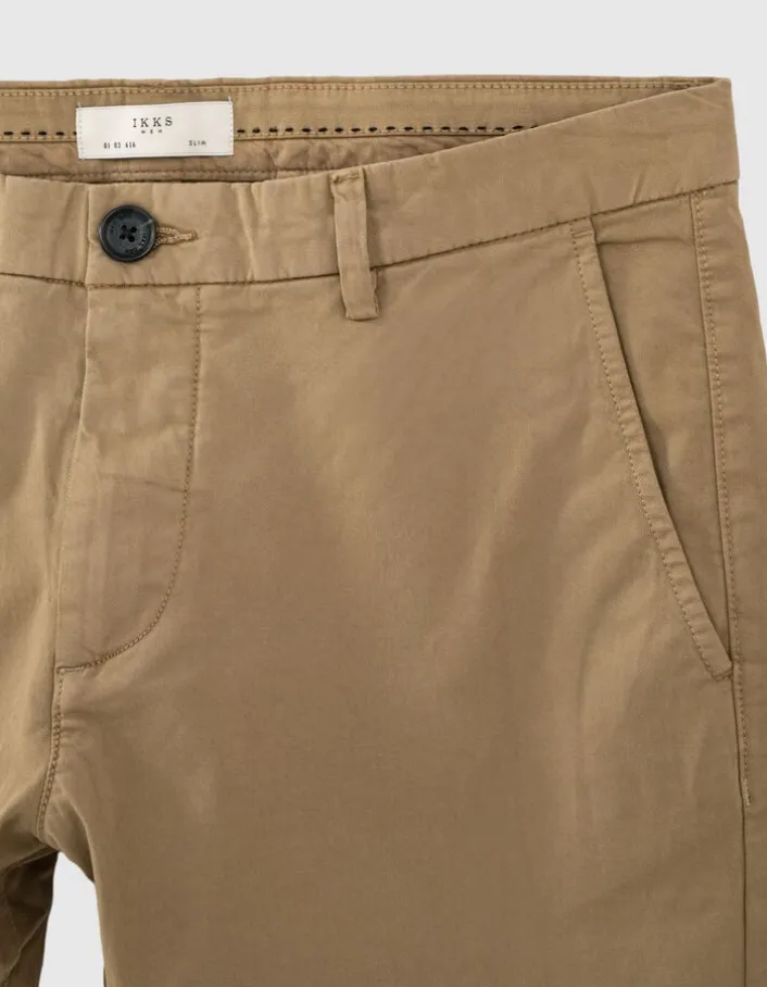 Pantalon chino slim beige Homme