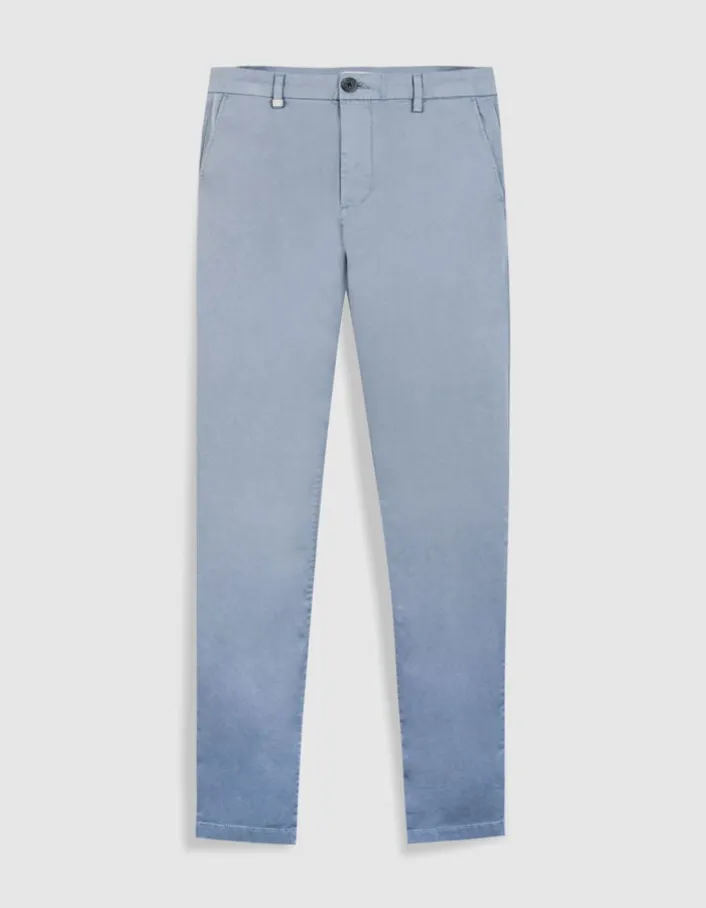 Pantalon chino slim bleu Homme