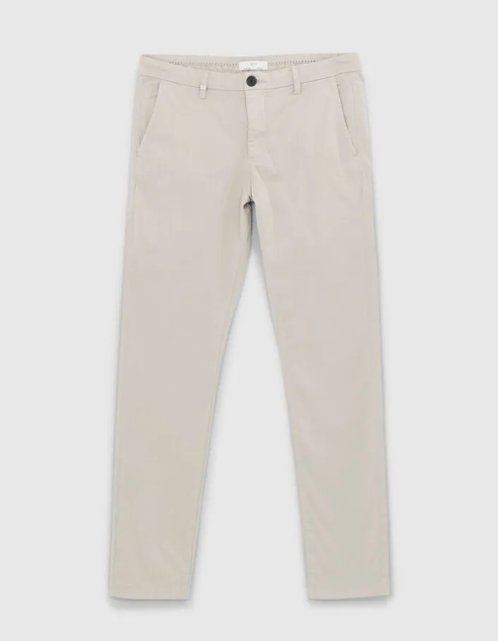 Pantalon chino SLIM mastic Homme