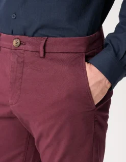 Pantalon chino slim prune Homme