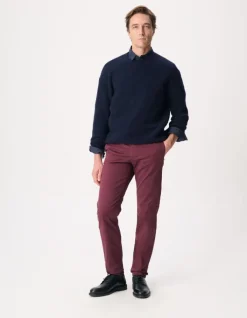 Pantalon chino slim prune Homme