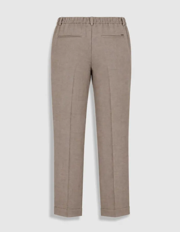 Pantalon de costume beige chiné TRAVEL SUIT Homme