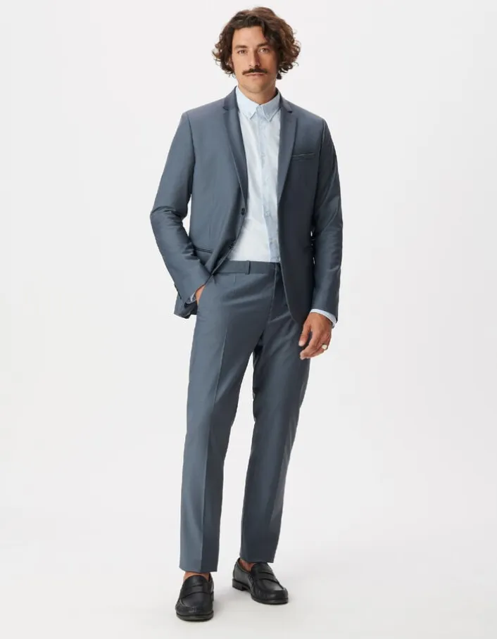 Pantalon de costume bleu TRAVEL SUIT Homme