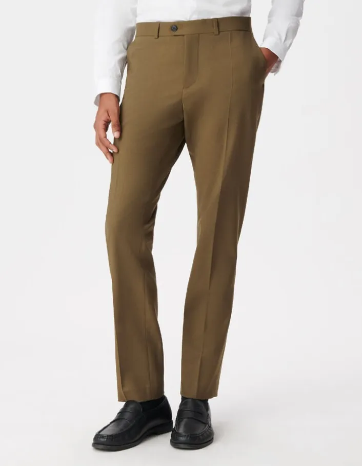Pantalon de costume kaki TRAVEL SUIT Homme