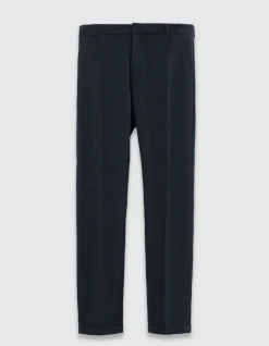 Pantalon de costume marine élastiqué dos Homme