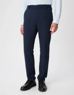 Pantalon de costume marine twill fantaisie Homme