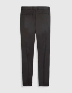 Pantalon de costume marron flanelle 100% laine Homme