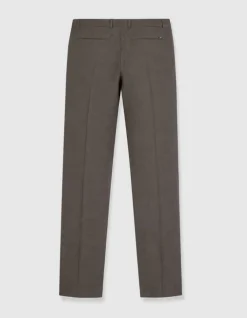 Pantalon de costume marron motif pied-de-puce Homme