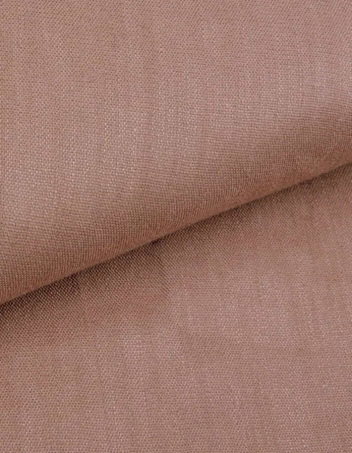 Pantalon de costume rose lin mélangé Homme