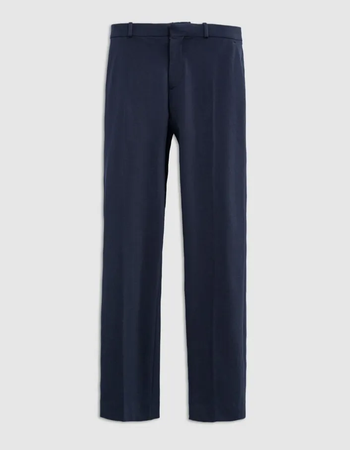 Pantalon de costume SLIM marine maille Milano Homme