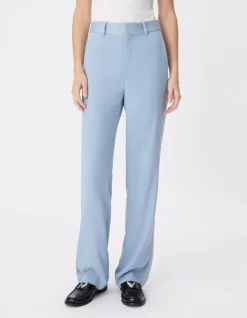 Pantalon de tailleur bleu fluide Femme