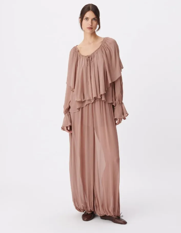 Pantalon fluide blush forme ballon Femme