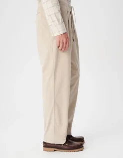 Pantalon jogg beige velours côtelé Homme